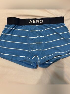 Aeropostale Blue & White Striped Boxer Briefs